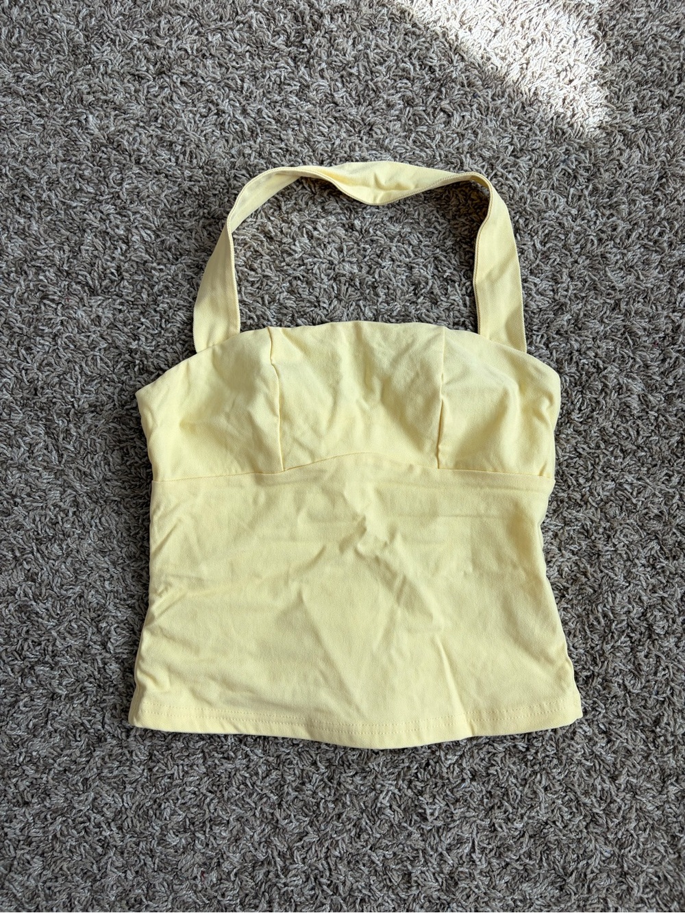 yellow halter top